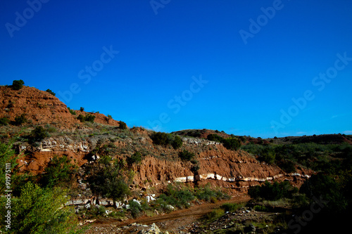 Dramatic geological formations at Caprock Canyons State Park in Texas