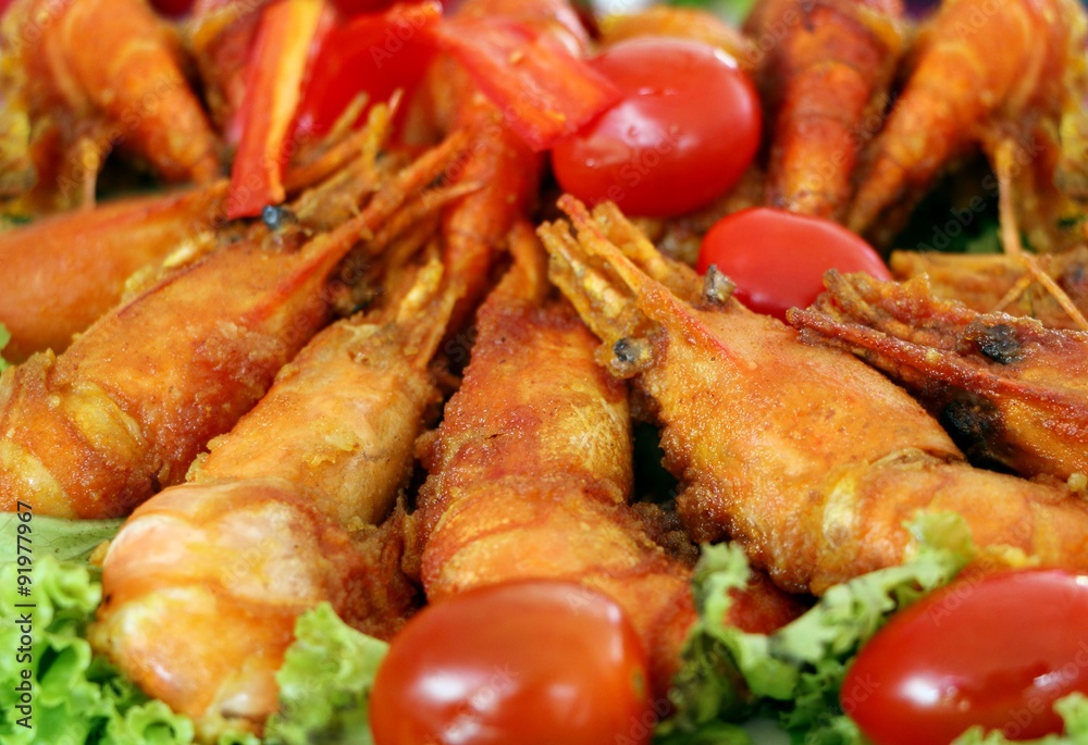Delicious fresh fried shrimp