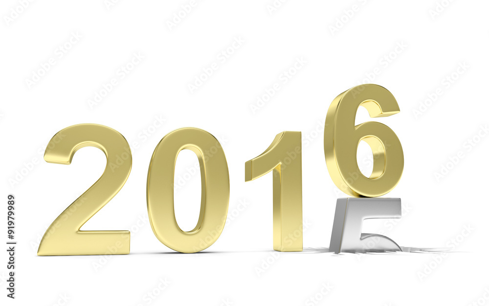 2015-2016 change new year 2016 isolated 2015-2016 change new year 2016 isolated