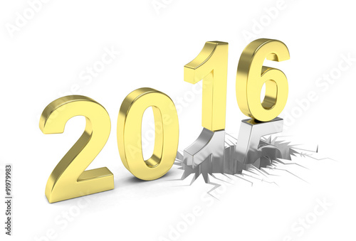 2015-2016 change new year 2016 isolated