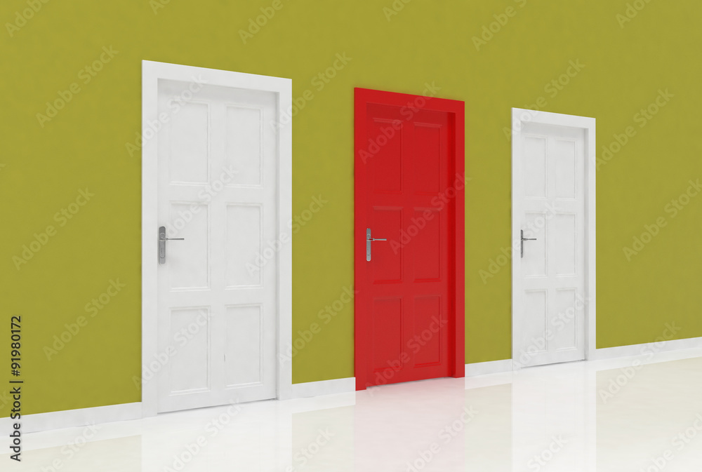 3d door render vote concept 3d door render vote concept