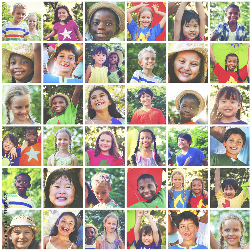 Children Family Enjoyment Playful Summer Casual Concept Children Family Enjoyment Playful Summer Casual Concept