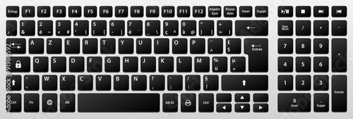 clavier noir et blanc