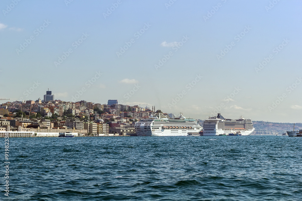 View of the ships, Istanbul