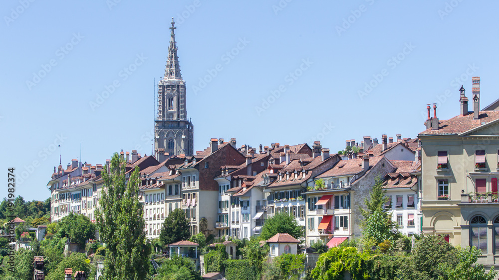 Naklejka premium View on the enchanting old town of Bern, Switzerland