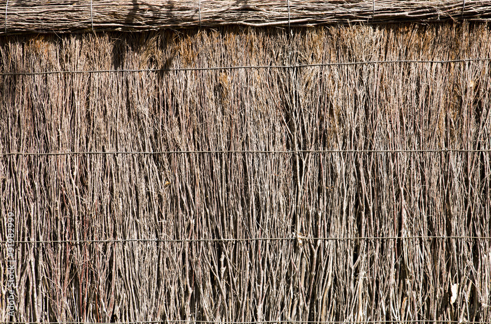Thatch fence close up Stock Photo | Adobe Stock