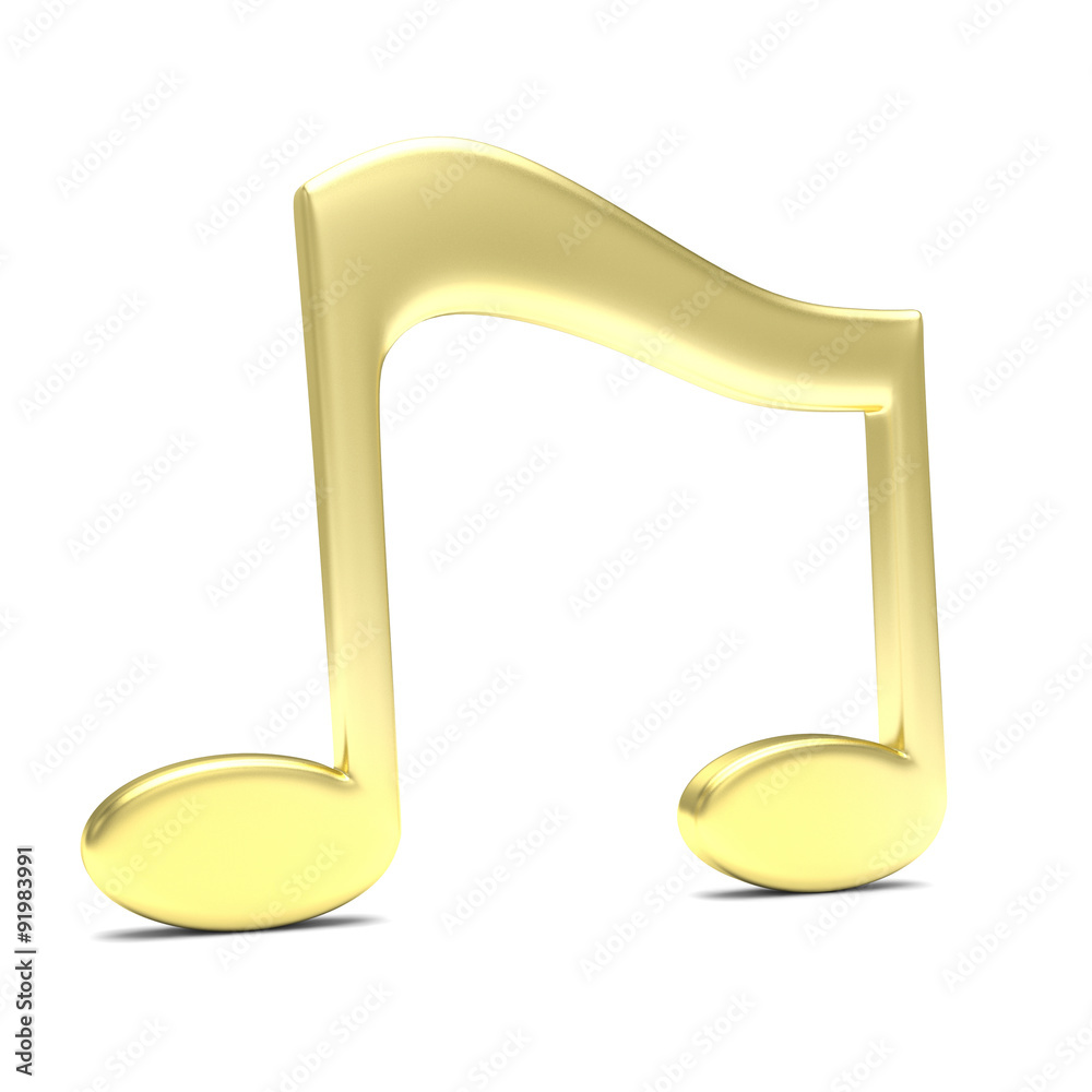 music note 3D, on white music note 3D, on white