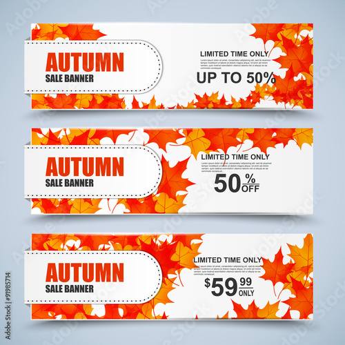 Collection autumn sale banners