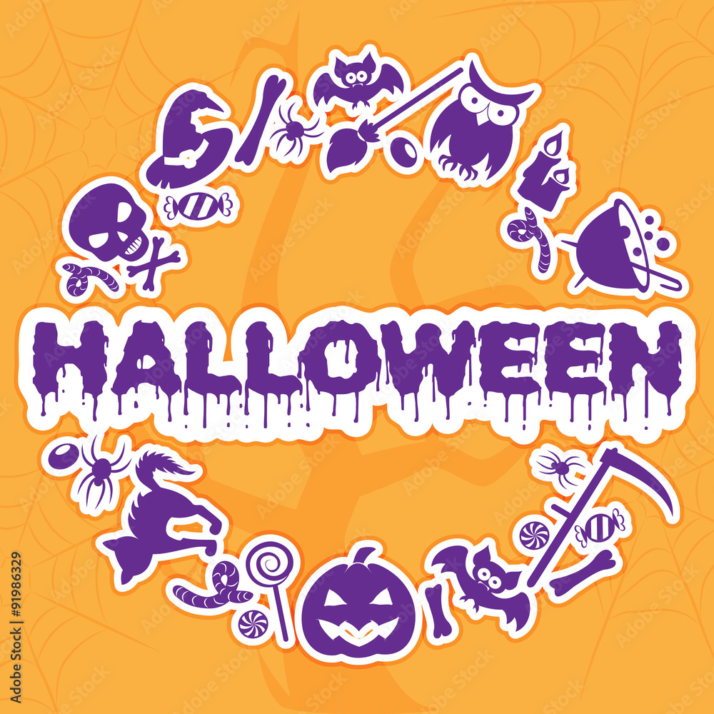 Halloween greeting card. Halloween greeting card.