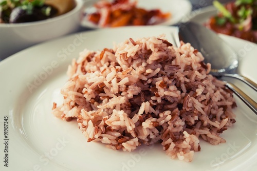 brown rice organic cooked ready to eat for good health.