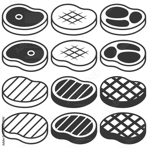 Vector steak icon