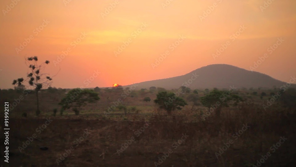 Sunset in Uganda Wide Shot Sunset in Uganda Wide Shot