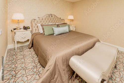 Hotel room with modern interior photo