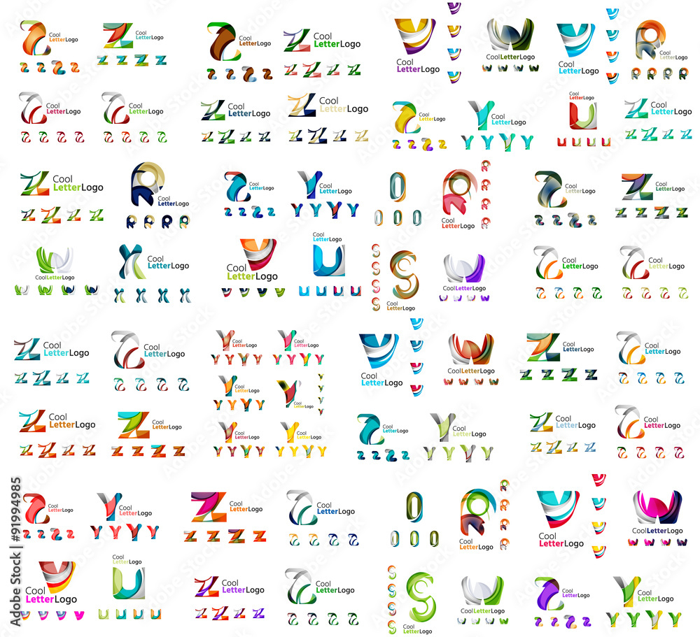 Mega set of letter logos Mega set of letter logos