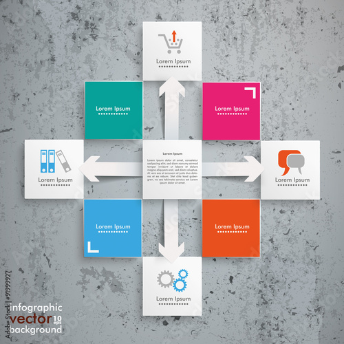 Square Design Cross Arrows Concrete