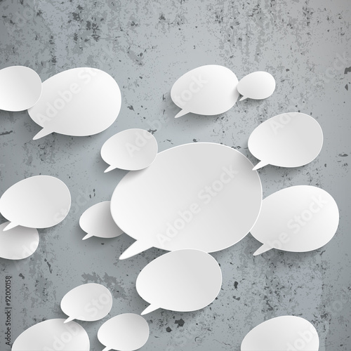 Bevel Speech Bubbles Infographic Concrete