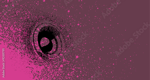 pink spray paint template sound system grunge effect