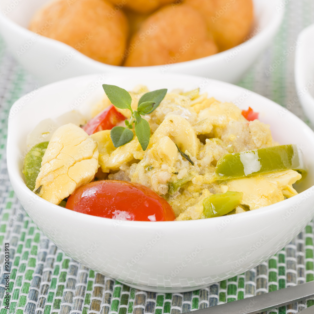 Foto de Ackee & Saltfish Traditional Jamaican dish made of salt cod