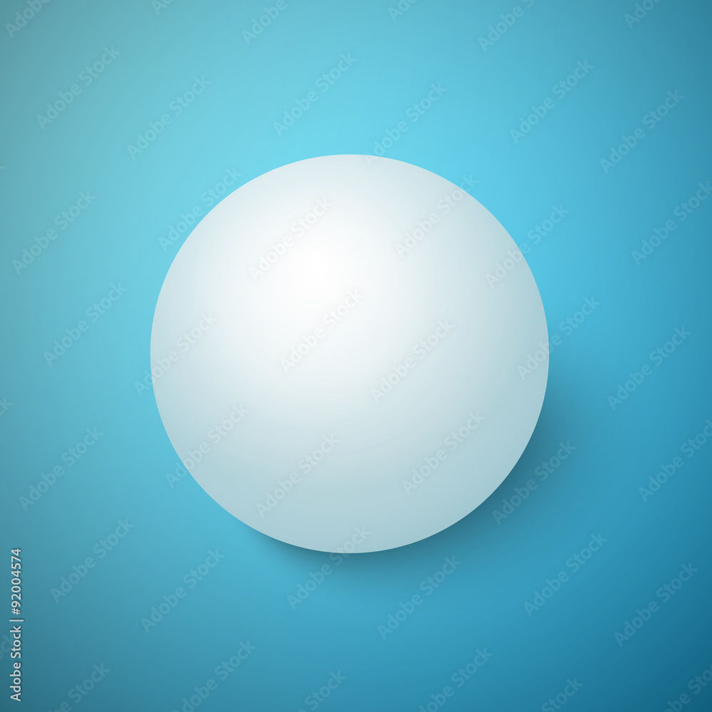 Realistic Vector 3D Ball Isolated on a Blue Background Realistic Vector 3D Ball Isolated on a Blue Background