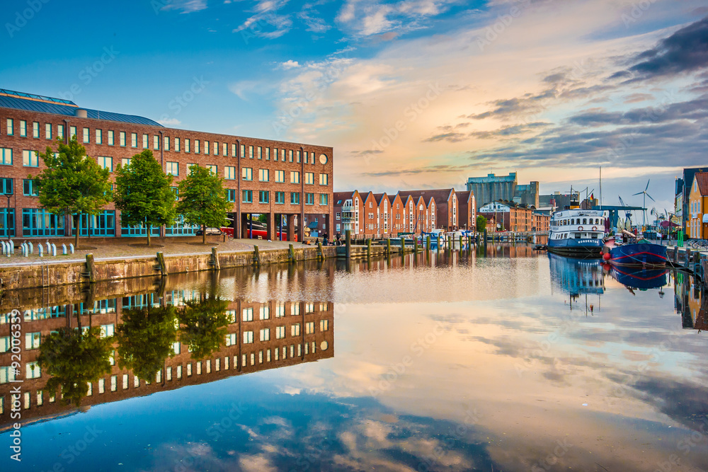 Town of Husum, Nordfriesland, Schleswig-Holstein, Germany