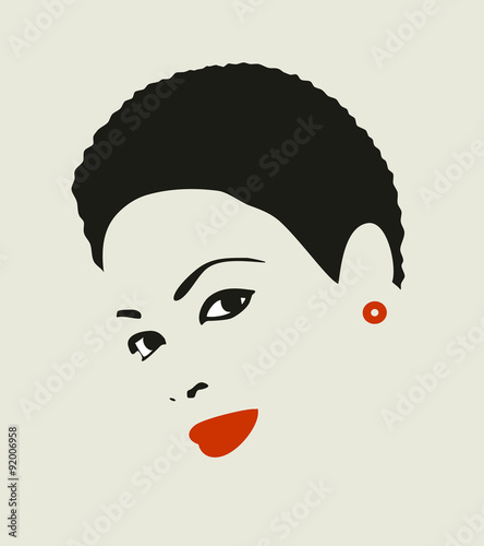 Black hair woman.