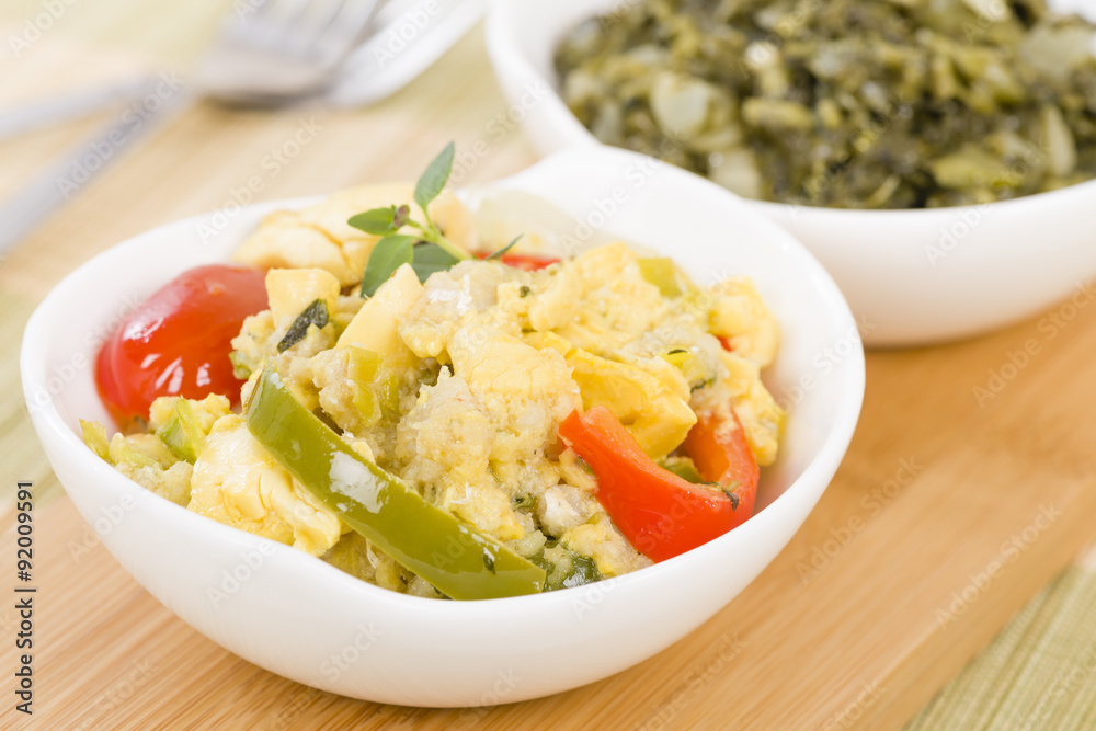 Foto de Ackee & Saltfish Traditional Jamaican dish made of salt cod