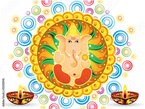 abstract artistic colorful artistic ganesh chaturthi
