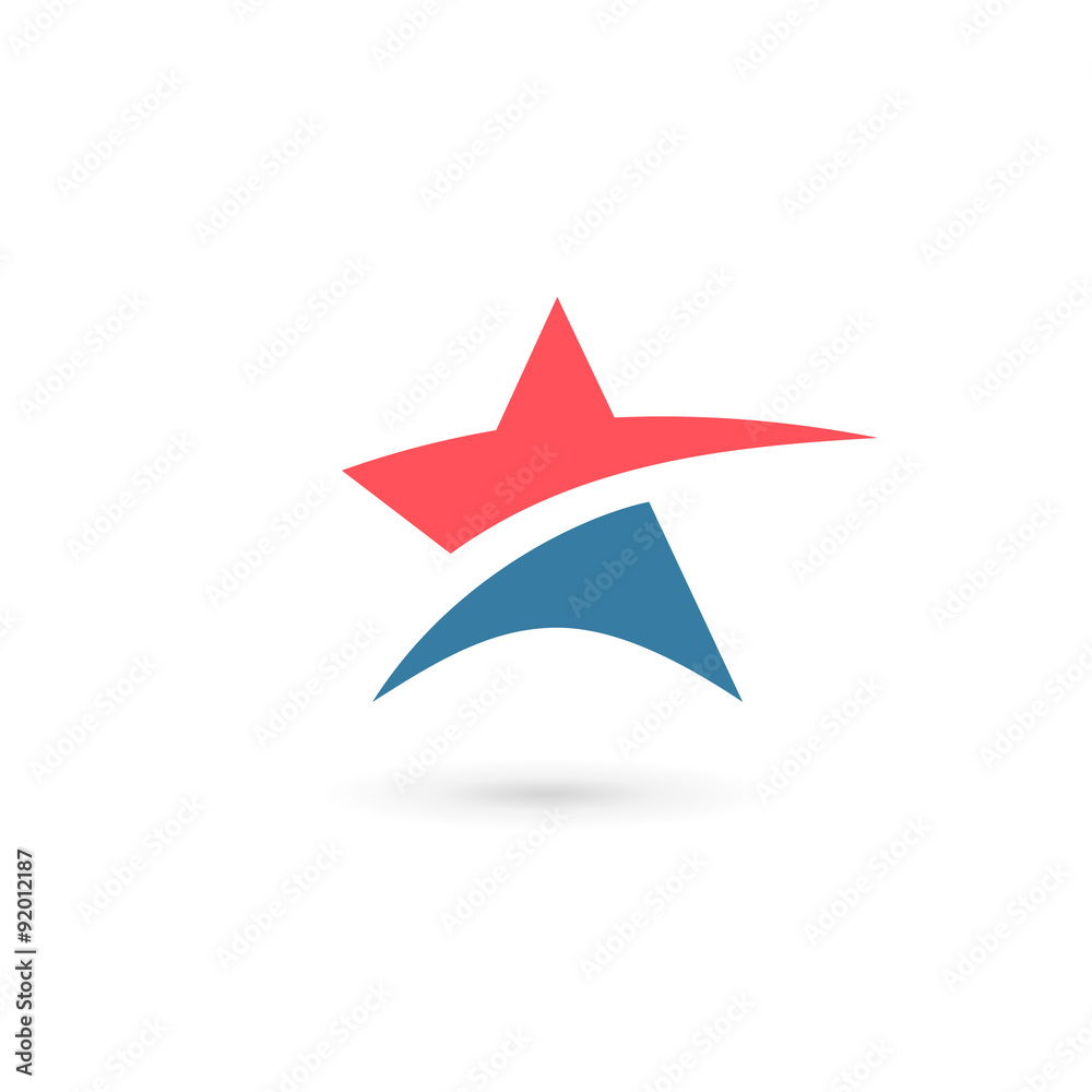 Abstract star logo icon design template elements - obrazy, fototapety, plakaty 