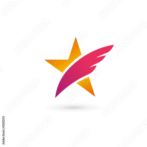 Free Download Abstract star wing logo icon design template elements - GFXLoad