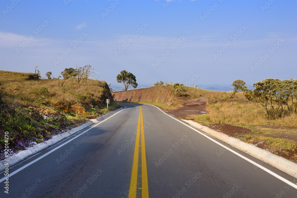 Open Road to Moeda - Minas Gerais, Brazil