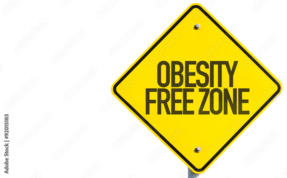 Obesity Free Zone sign isolated on white background Obesity Free Zone sign isolated on white background