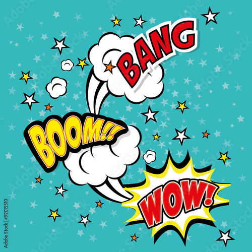 Pop art and comic design