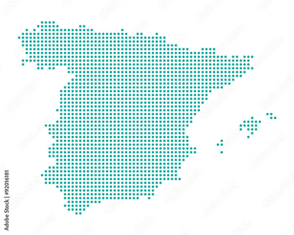 Spanien - Punkte in Blau