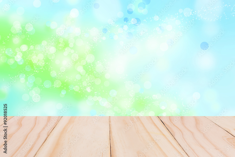 Light bokeh background with wooden paving. Light bokeh background with wooden paving.