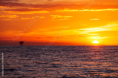Silhouette of offshore an oil platform  © Lukasz Z