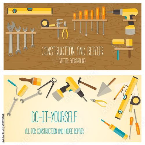 Web banner concept of DIY shop.