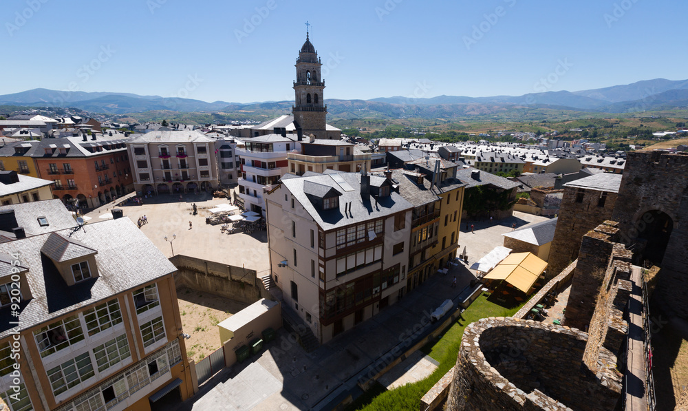  old districts  of Ponferrada from castle