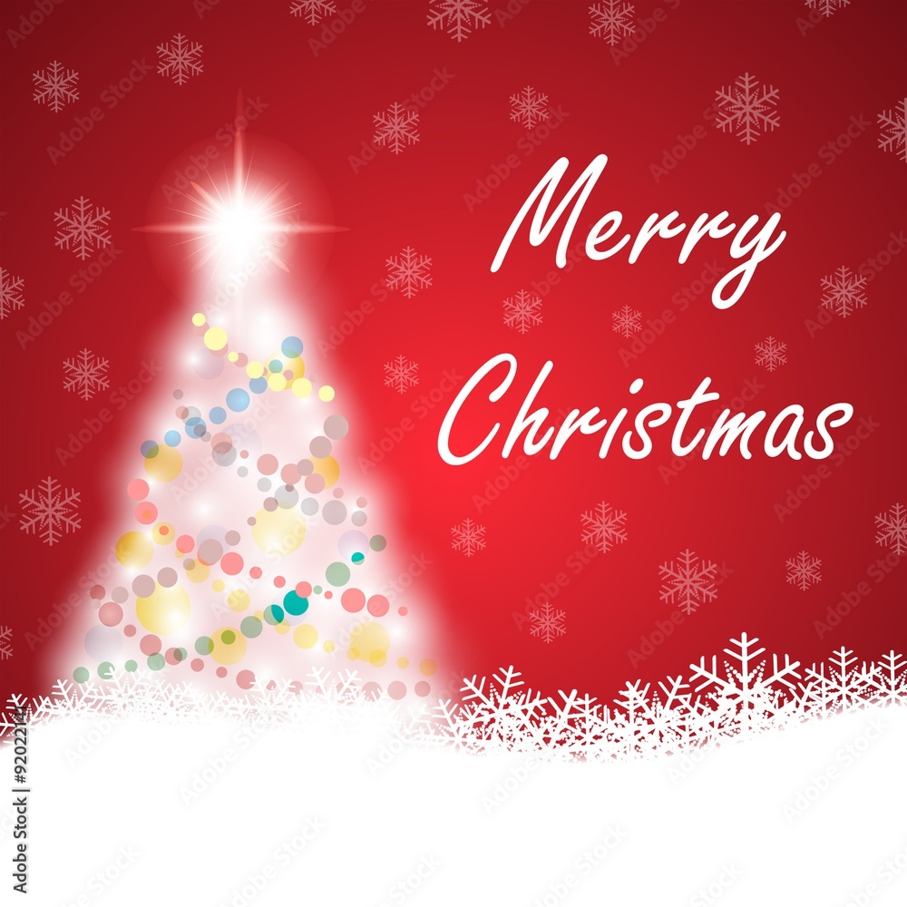 vector illustration of decorated Christmas tree vector illustration of decorated Christmas tree