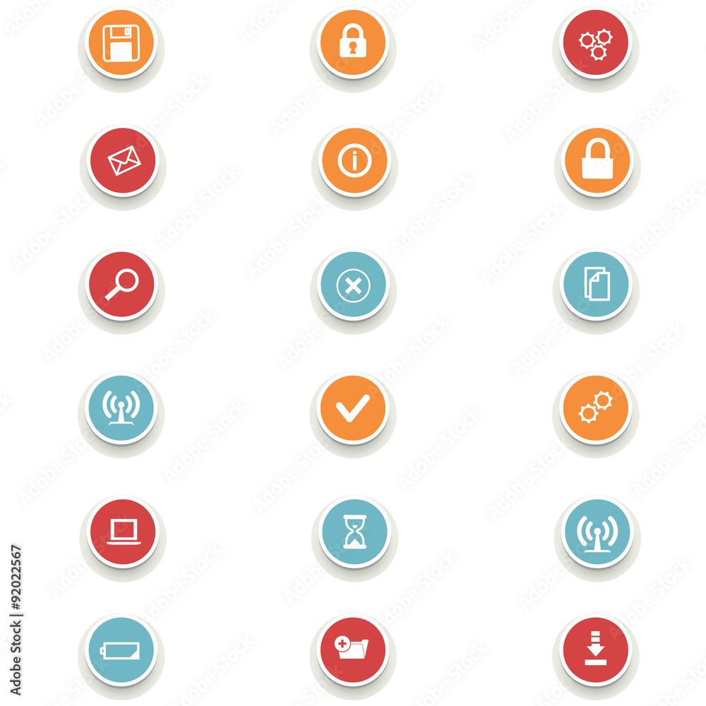 round of computer icons round of computer icons
