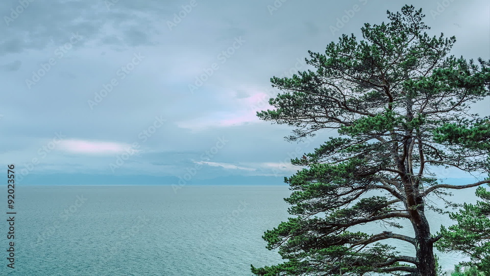 Сloudy day on the lake Baikal