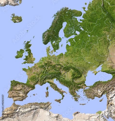 Carte de Europe vegetal