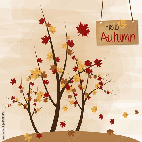 Herbst Kulisse Hello Autumn