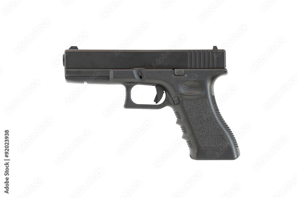 Gun isolated on white background, Concept for article Gun isolated on white background, Concept for article