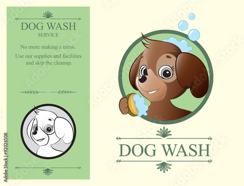 Logo design element Wash Dog Service
