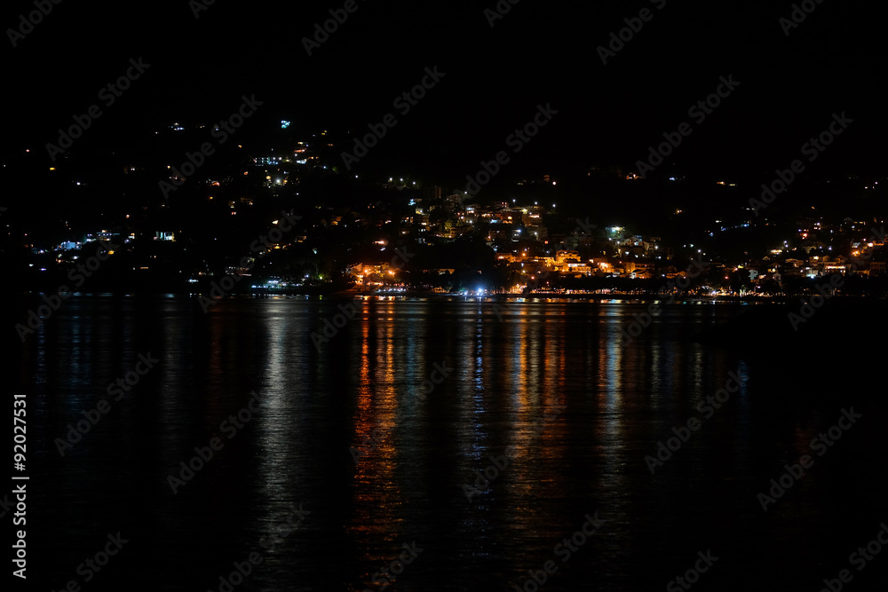 Landscape with the image of a night Bar, Montenegro