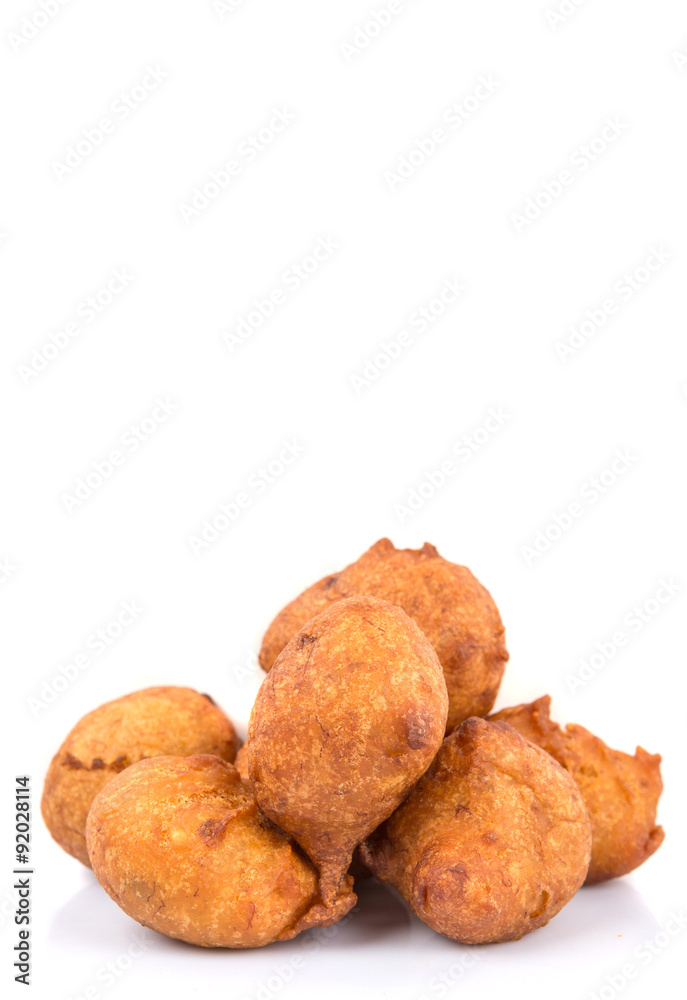 Popular Malaysian fritter snack deep fried banana balls or locally known as Cekodok Pisang Popular Malaysian fritter snack deep fried banana balls or locally known as Cekodok Pisang