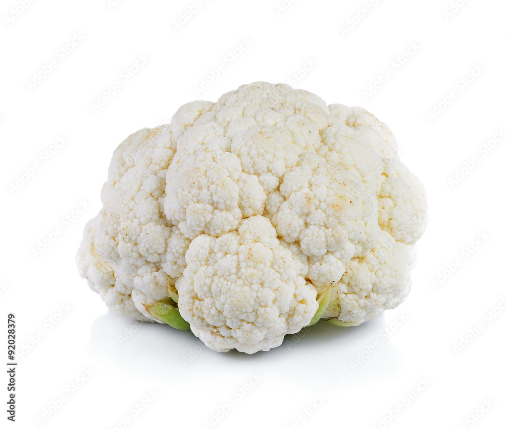 fresh cauliflower on white background fresh cauliflower on white background