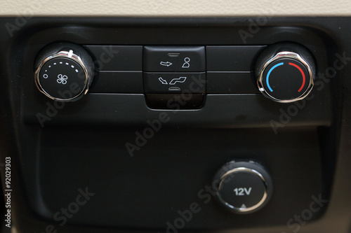 Air conditioning control, control Panel In interior in luxury ca © ImagineDesign