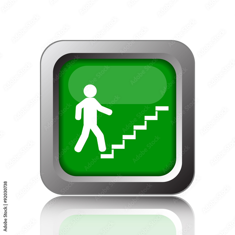 Businessman on stairs - success icon Businessman on stairs - success icon