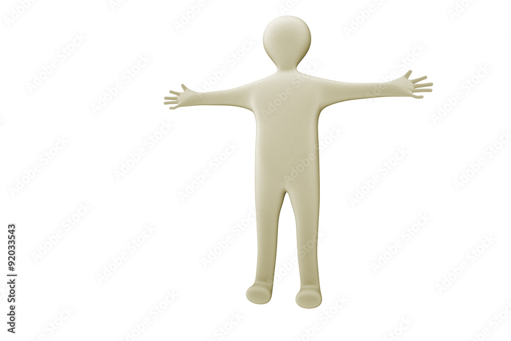Illustrations figure with outstretched arms